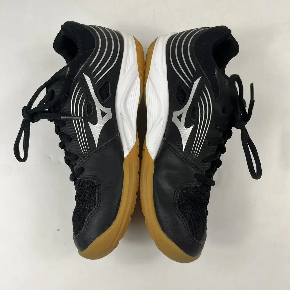 Mizuno Cyclone Speed 3 Womens Volleyball Shoes Sz6.5 Black Silver Gum Sole Court
